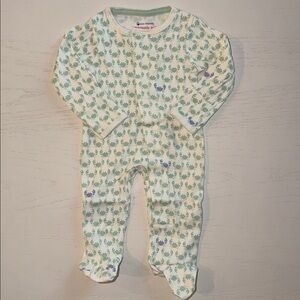 Magnetic Me White Green Crab Footie Newborn 0-3 months